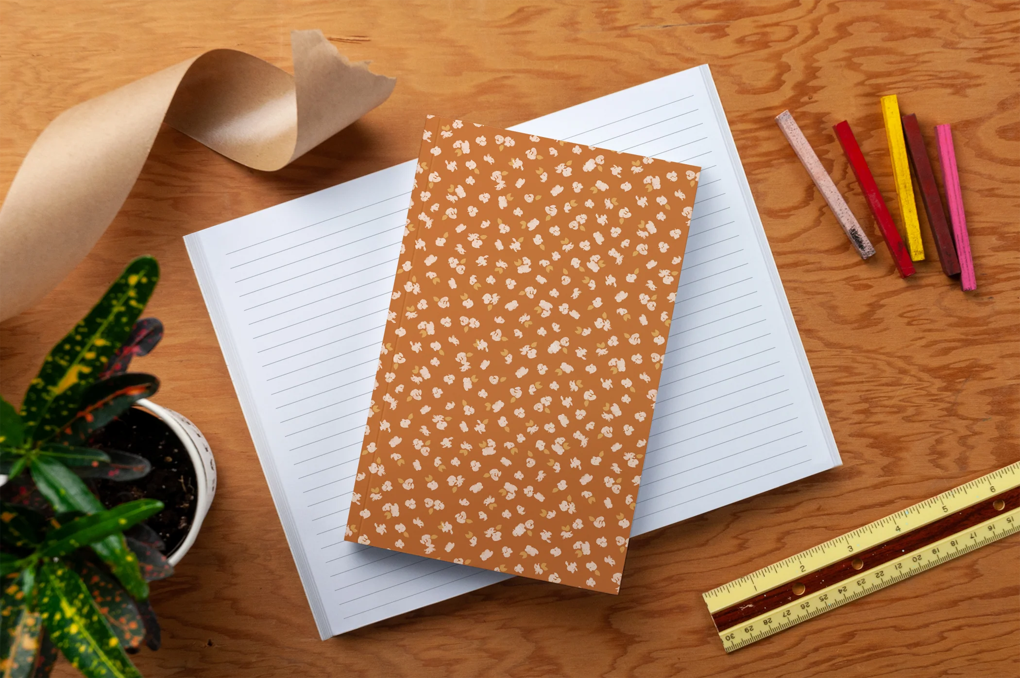 Tossed Wildflowers Classic Layflat Notebook - Image 4